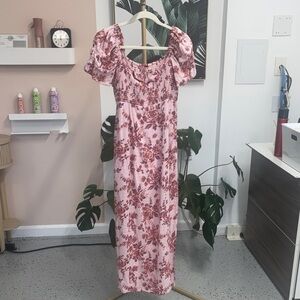Free People Pink Floral Maxi Dress